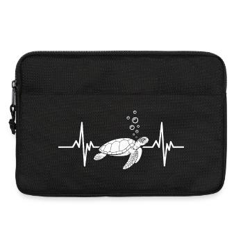 Unterwasser-Ozean Schildkröte Design - Laptoptasche 13" - Schwarz - Vorne