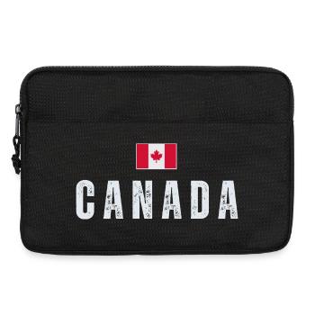 Drapeau canadien, patriote canadien - Sacoche pour ordinateur portable 13 pouces - noir - Devant