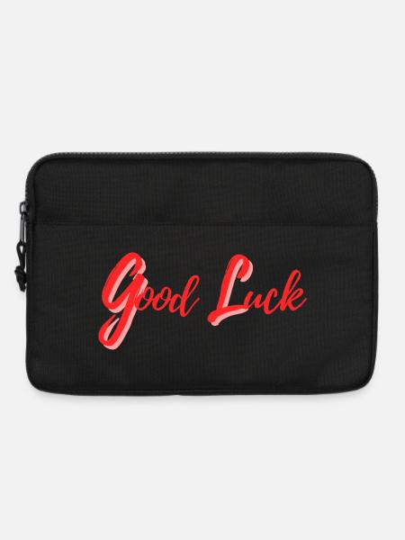 Good Luck Design in Calligraphic Style - Laptop bag 13" - black
