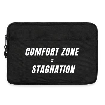 Comfort Zone Equals Stagnation Motivation Mindset - Laptop bag 13" - black - Front