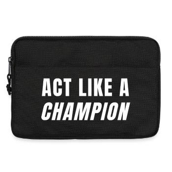 Conception audacieuse de citation de champion motivant - Sacoche pour ordinateur portable 13 pouces - noir - Devant