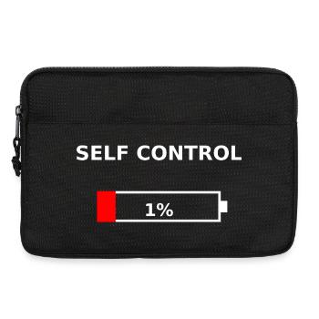 SELF CONTROL - 1 % Batterie faible - Sacoche pour ordinateur portable 13 pouces - noir - Devant