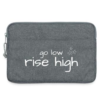 Go Low. Rise High. No spell, your mantra - Laptop bag 13" - heather grey - Front