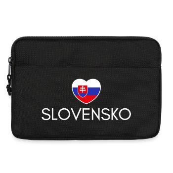 Heart with Slovakia flag, I love Slovakia - Laptop bag 13" - black - Front