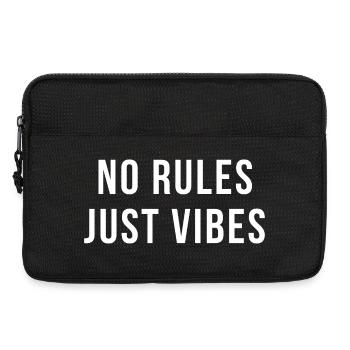 Keine Regeln Nur Vibes Shirt - Laptoptasche 13" - Schwarz - Vorne