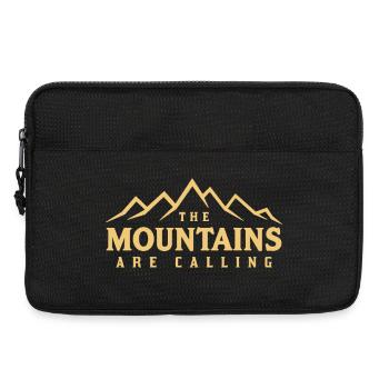 THE MOUNTAINS ARE CALLING Spruch Statement - Laptoptasche 13" - Schwarz - Vorne
