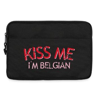 Kiss Me Belgium T-Shirt - Sacoche pour ordinateur portable 13 pouces - noir - Devant