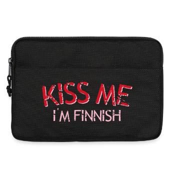 Embrasse-moi, je suis finlandais - Sacoche pour ordinateur portable 13 pouces - noir - Devant