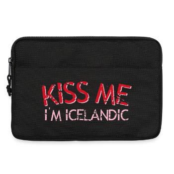 Küss mich, ich bin Isländer - Laptoptasche 13" - Schwarz - Vorne