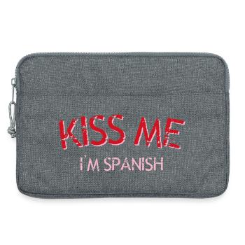 Embrasse-moi Baiser espagnol - Sacoche pour ordinateur portable 13 pouces - gris chiné - Devant