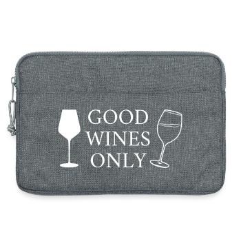 Good Wines Only drôle de phrase pour les amateurs de vin - Sacoche pour ordinateur portable 13 pouces - gris chiné - Devant