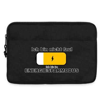 I'm not lazy - I'm in power saving mode - Laptop bag 13" - black - Front