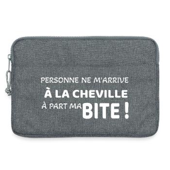 No one happens to me - Laptop bag 13" - heather grey - Front