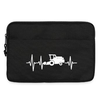 Heartbeat Combine – Farming Line Art Design - Laptop bag 13" - black - Front