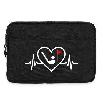 Golf Heart Sport Passion Flaggenball - Laptoptasche 13" - Schwarz - Vorne