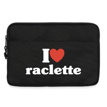J'aime La Raclette Love Humour Fromage Cadeau Ski  - Sacoche pour ordinateur portable 13 pouces - noir - Devant