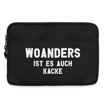 Woanders Ist Es Auch Kacke Arbeit - Laptoptasche 13" - Schwarz - Vorne