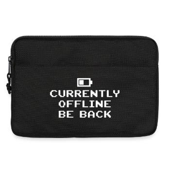 Actuellement hors ligne, je suis de retour batterie vide - Sacoche pour ordinateur portable 13 pouces - noir - Devant