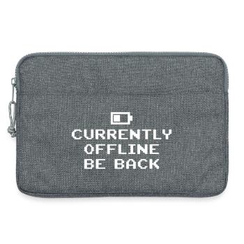 Actuellement hors ligne, je suis de retour batterie vide - Sacoche pour ordinateur portable 13 pouces - gris chiné - Devant