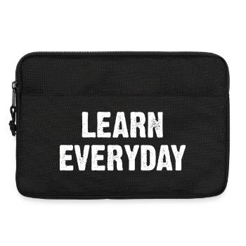 Learn Everyday Bold Typography - Laptop bag 13" - black - Front