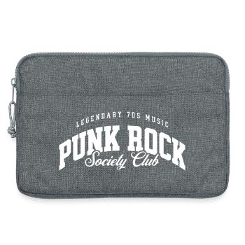 Punk Rock Society Club années 70 - Sacoche pour ordinateur portable 13 pouces - gris chiné - Devant