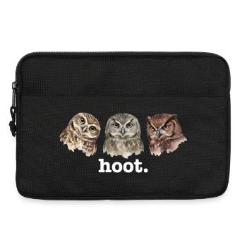Eulen rufen lustig Eulenliebhaber lustig rufen - Laptoptasche 13" - Schwarz - Vorne