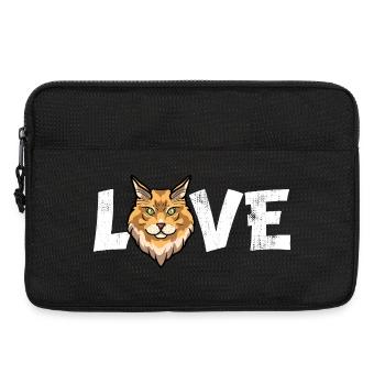 Maine Coon Cat LOVE Cute Kitten Pet Owner Gift - Laptop bag 13" - black - Front
