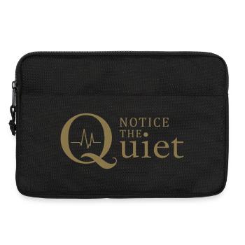 Notice the Quiet Achtsamkeit und Stille - Laptoptasche 13" - Schwarz - Vorne