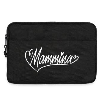 Mammina Typography - Italian Mom - Laptop bag 13" - black - Front