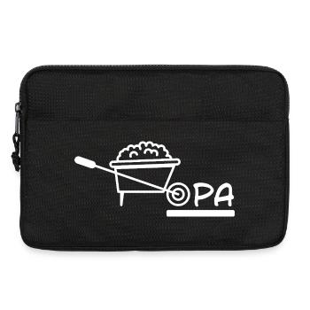 Opa Schubkarren Gartenarbeit - Laptoptasche 13" - Schwarz - Vorne