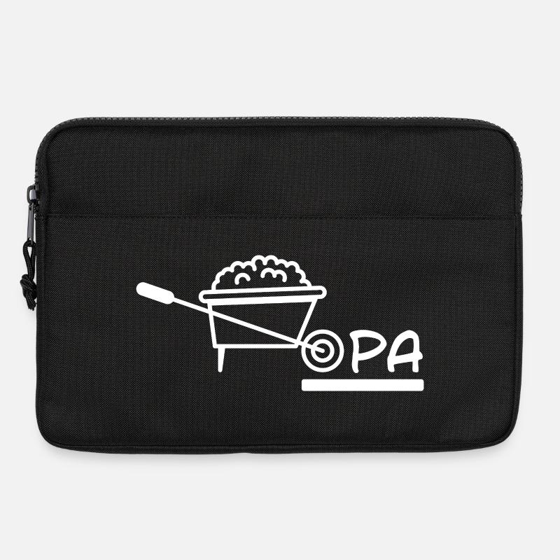 Opa Schubkarren Gartenarbeit - Laptoptasche 13" - Schwarz
