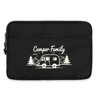 Famille de campeurs Idylle naturelle - Sacoche pour ordinateur portable 13 pouces - noir - Devant