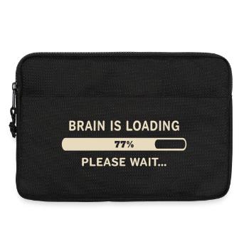 Gehirn wird geladen – Bitte warten - Laptoptasche 13" - Schwarz - Vorne