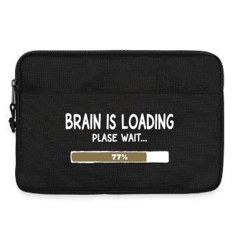 Charger le cerveau – Humour de barre de chargement - Sacoche pour ordinateur portable 13 pouces - noir - Devant