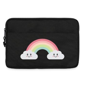 Nuages arc-en-ciel - Sacoche pour ordinateur portable 13 pouces - noir - Devant