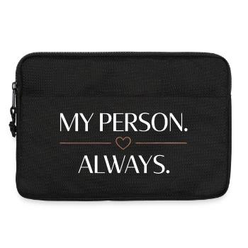 Ma personne. Toujours. – Diction du cœur romantique - Sacoche pour ordinateur portable 13 pouces - noir - Devant