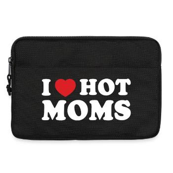 Fettes Retro-Herz-Mama-Slogan-T-Shirt - Laptoptasche 13" - Schwarz - Vorne