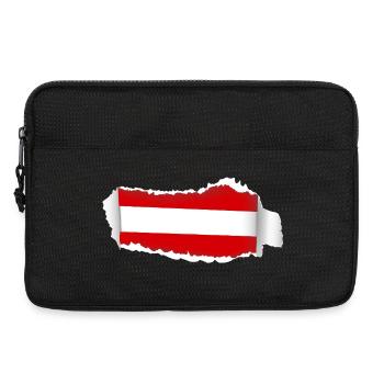 Cracked Austria Flag - Laptop bag 13" - black - Front