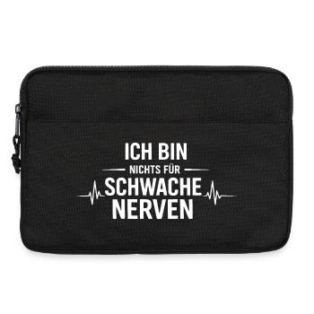 Ich bin nichts für schwache Nerven - Laptoptasche 13" - Schwarz - Vorne