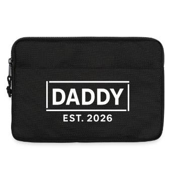 Daddy Est 2026 – Bold Typo Print - Laptop bag 13" - black - Front