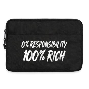 0% Responsibility 100% Wealth - Laptop bag 13" - black - Front