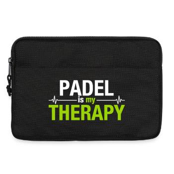 Padel is my therapy Heartbeat Sport Statement - Laptop bag 13" - black - Front