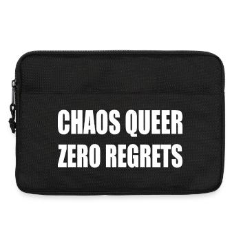 Chaos Queer Zero Regrets - Laptop bag 13" - black - Front