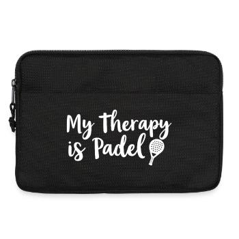 Ma thérapie est basée sur le style de vie Padel Sport Saying - Sacoche pour ordinateur portable 13 pouces - noir - Devant
