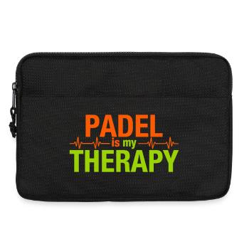 Padel est ma thérapie Heartbeat Sport Statement - Sacoche pour ordinateur portable 13 pouces - noir - Devant