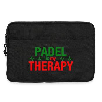 Padel est ma thérapie Heartbeat Sport Statement - Sacoche pour ordinateur portable 13 pouces - noir - Devant