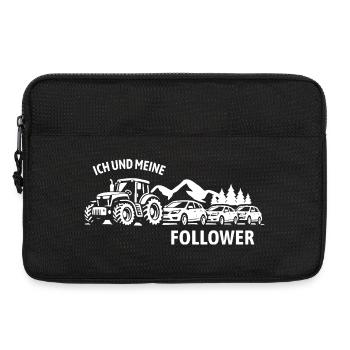 Ich und meine Follower - Traktor - Stau - Laptoptasche 13" - Schwarz - Vorne