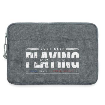 Spiel weiter White-Poker - Laptoptasche 13" - Grau meliert - Vorne