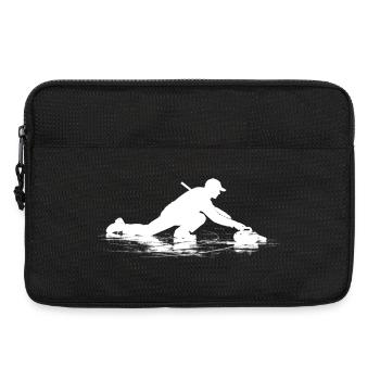 Joueurs de curling Sports d’hiver Curling - Sacoche pour ordinateur portable 13 pouces - noir - Devant