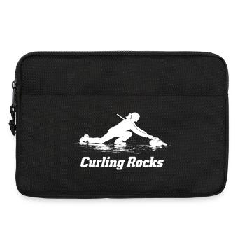 Curling Rocks Sportlerin Eissport Wintersport - Laptop bag 13" - black - Front